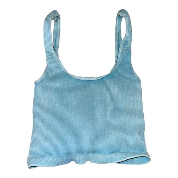 NEW Free People Happiness Runs Square Neck top & Biker Shorts set - Picture 2 of 4